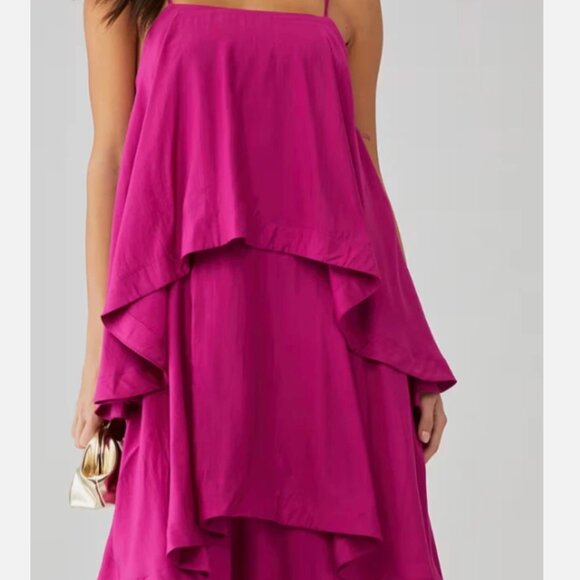 NWT ELLIATT WREN MAXI DRESS Hot Pink Size S MSTP 298 - Picture 2 of 4